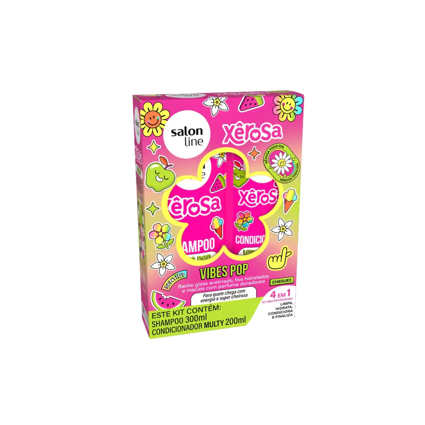 SALON LINE KIT SHAMPOO Y ACONDICIONADOR XEROSA VIBES POP  1