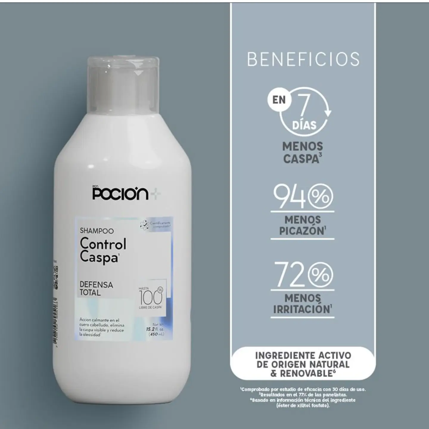 La Poción Control Caspa Shampoo 450ml 2
