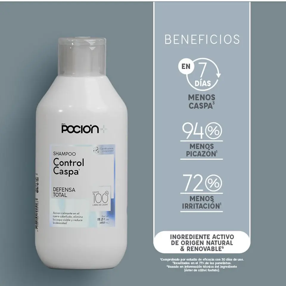 La Poción Control Caspa Shampoo 450ml 2