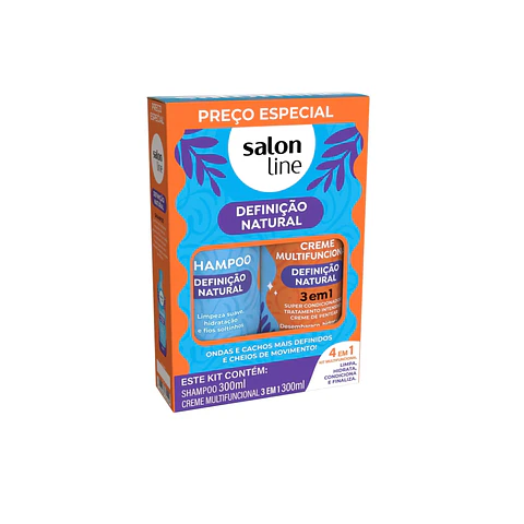 Salon Line kit  Shampoo y Acondicionador 300ml Definición Natural 