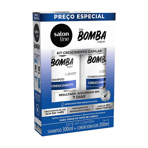 Salon Line Kit Shampoo y Acondicionador SOS BOMBA 
