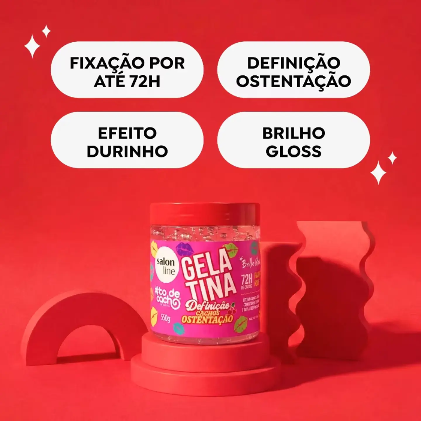 Salon Line Gelatina Cachos Ostentacao 550g 2