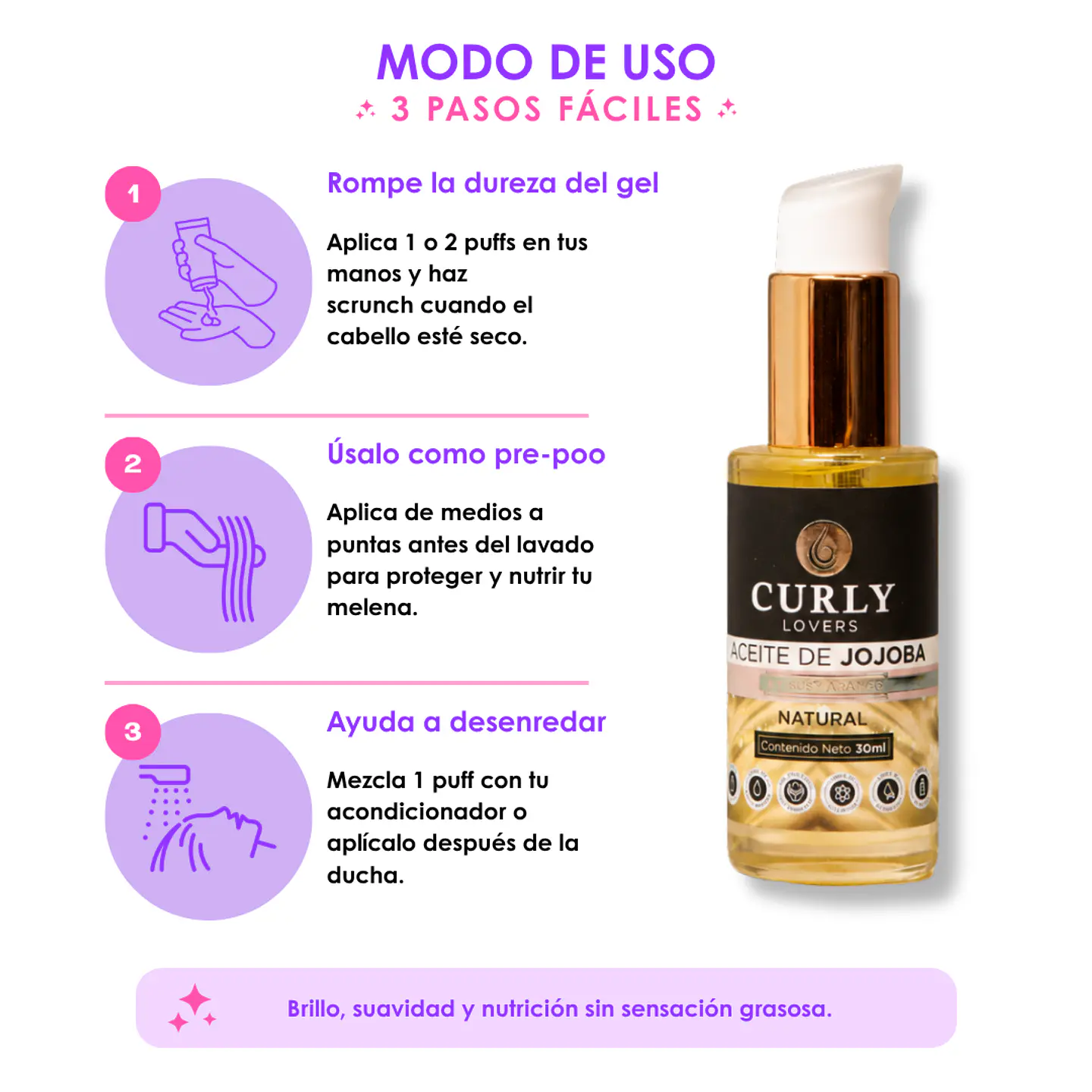 Curly Lovers aceite de Jojoba 30ml 2