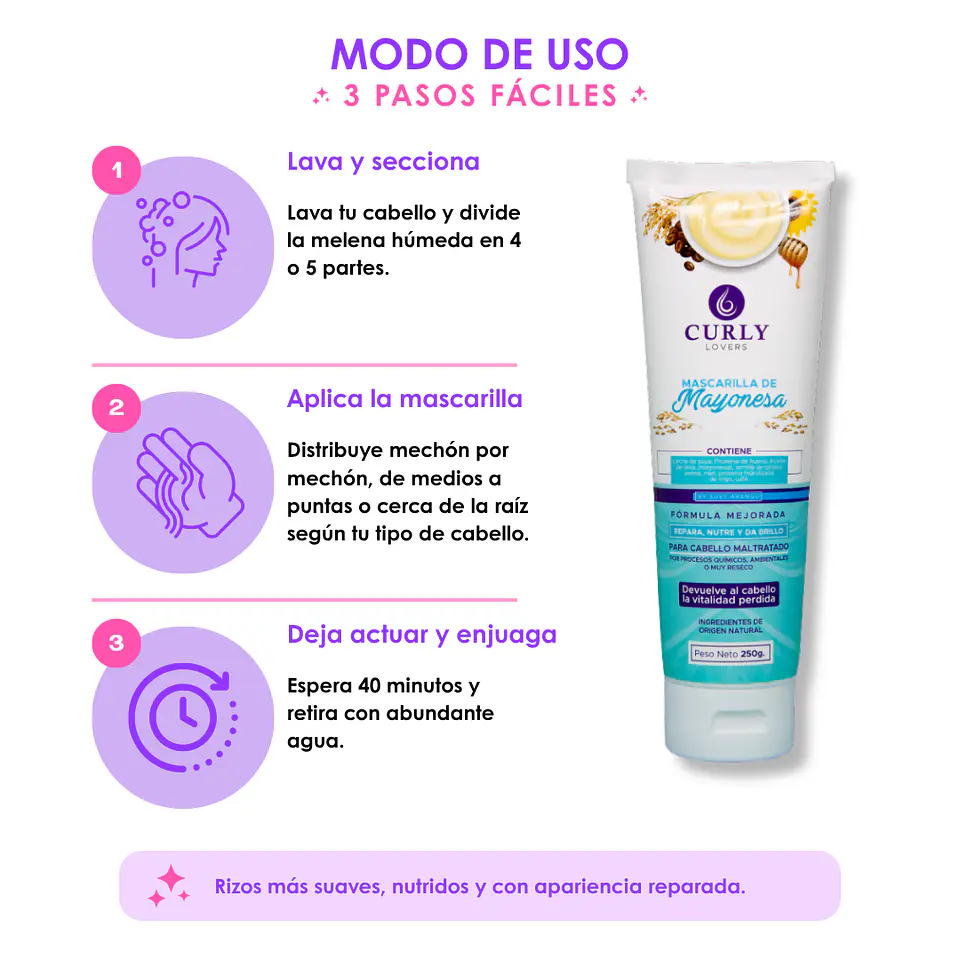 Curly Lovers Mascarilla Mayonesa 250g 2