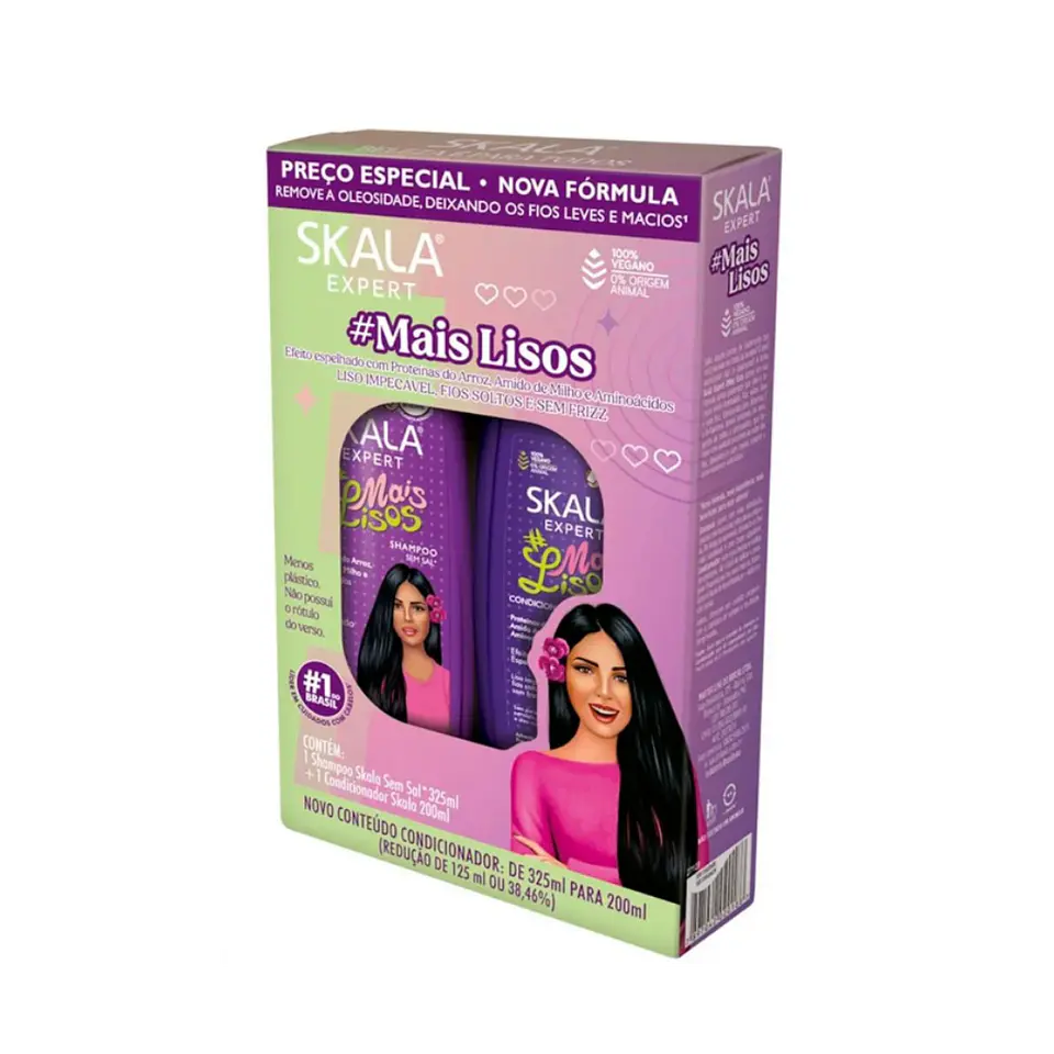 SKALA Kit Shampoo y Acondicionador MAIS LISOS 1