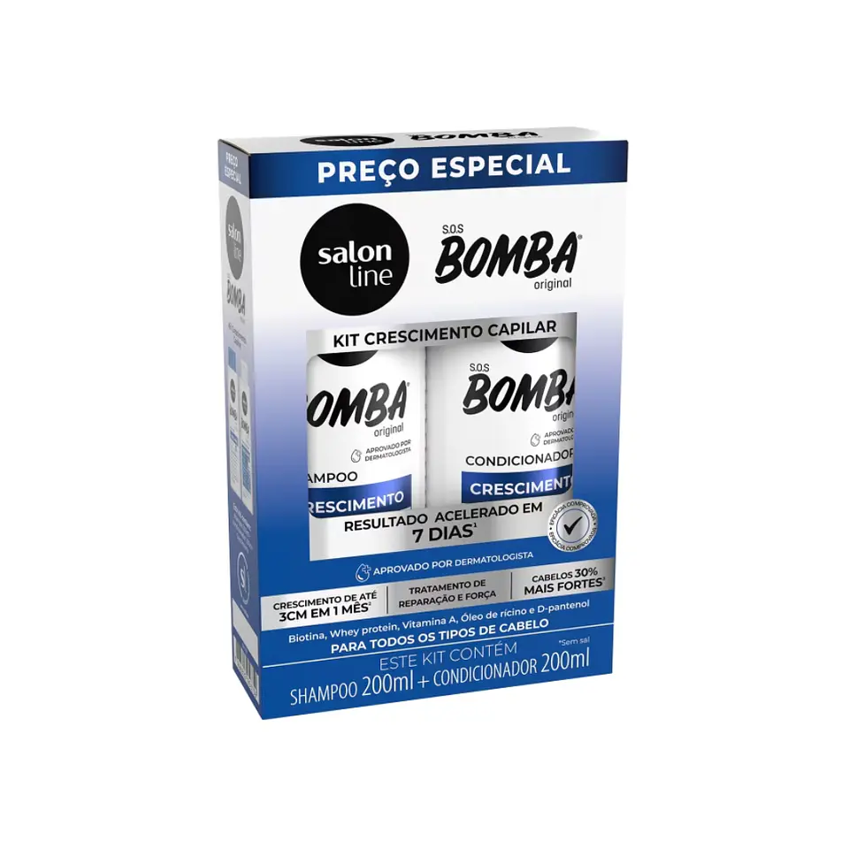 Salon Line Kit Shampoo y Acondicionador SOS BOMBA  3