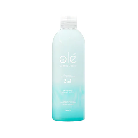  Shampoo + acondicionador capilar vinagre de manzana control frizz 500ml Ole capilar 