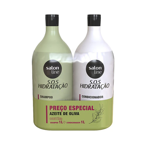 Salon Line Aceite De Oliva Kit Shampoo y Acondicionador 1 Kilo