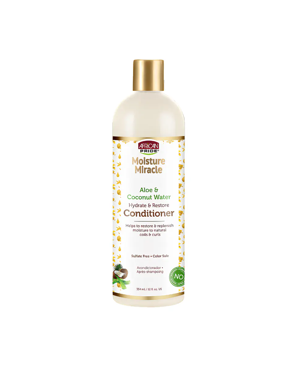 AFRICAN PRIDE Acondicionador Moisture Miracle ALOE Y AGUA DE COCO  1