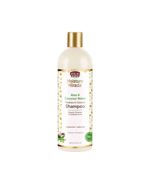 AFRICAN PRIDE Shampoo  Moisture Miracle ALOE Y AGUA DE COCO 
