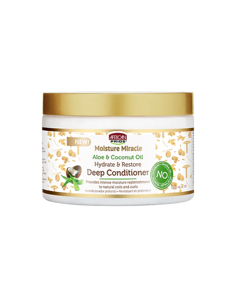 AFRICAN PRIDE Mascarilla  Moisture Miracle ALOE Y AGUA DE COCO 
