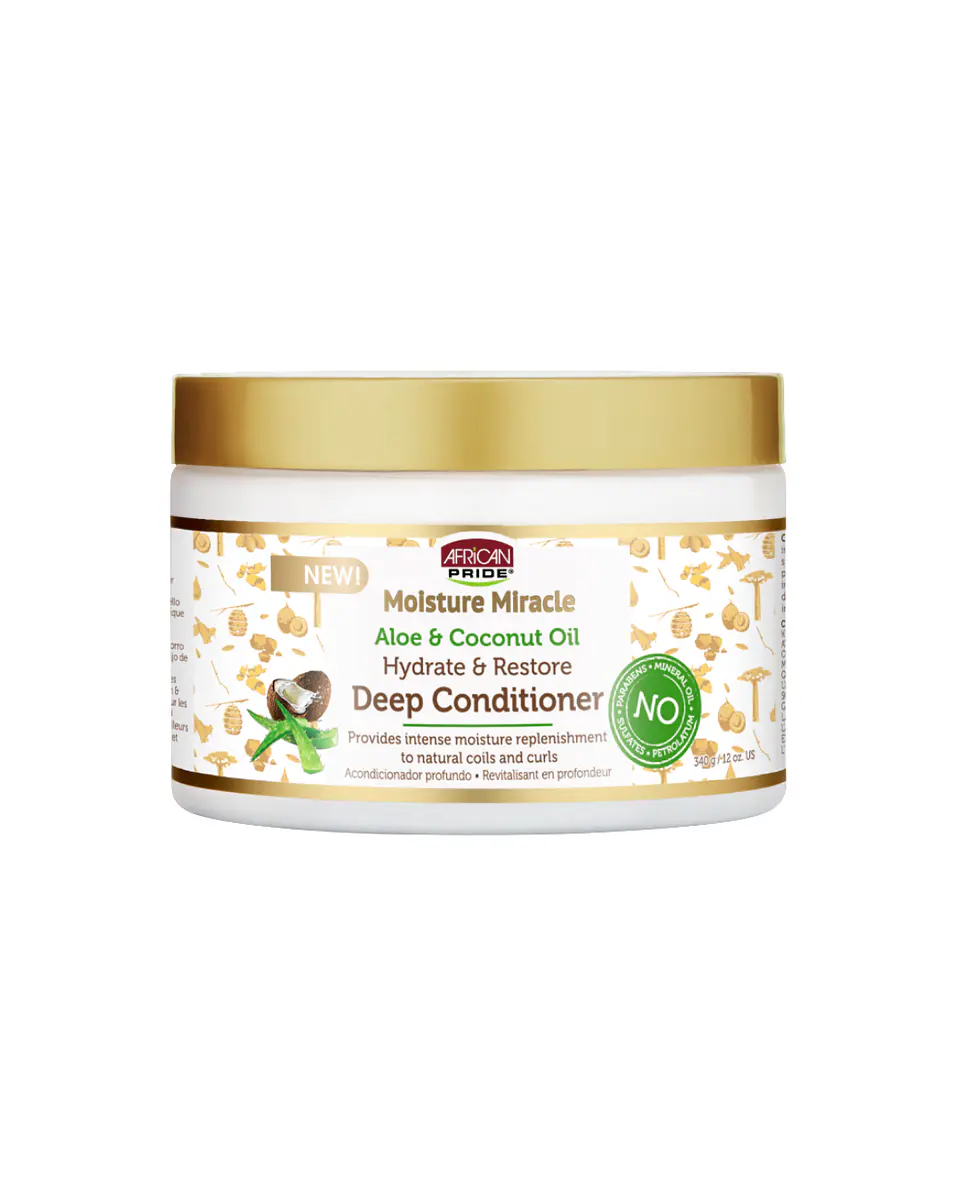 AFRICAN PRIDE Mascarilla  Moisture Miracle ALOE Y AGUA DE COCO  1