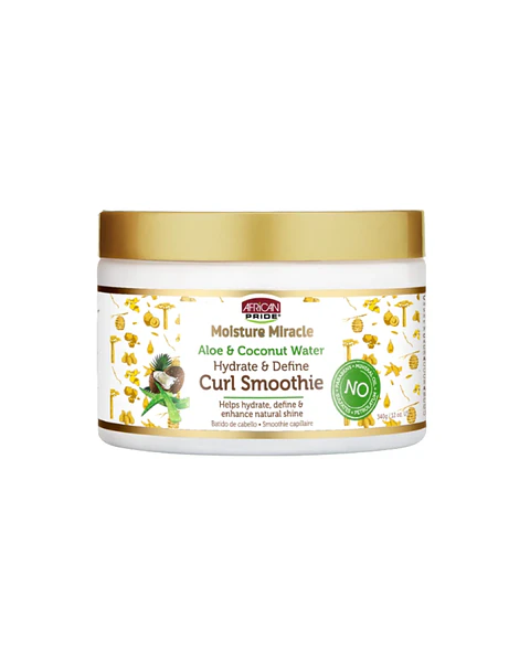 AFRICAN PRIDE Curl Smoothie Moisture Miracle ALOE Y AGUA DE COCO 