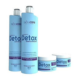  Set for Detox-Peeling of the scalp DETOX CARE - TROIA HAIR (4 products) 2*500g, 2*150g