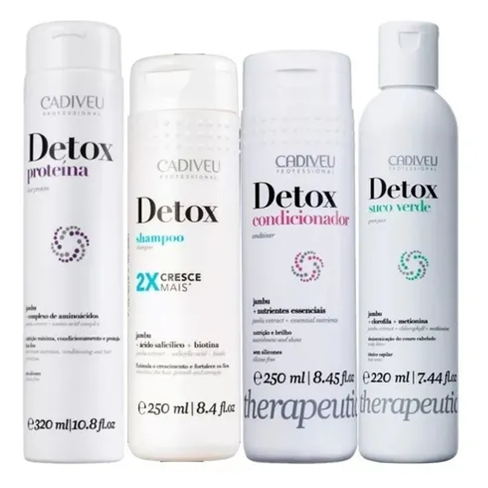 Set Detox und Kopfhautpeeling 4 Schritte von Сadiveu (250*2.320.220 ML)