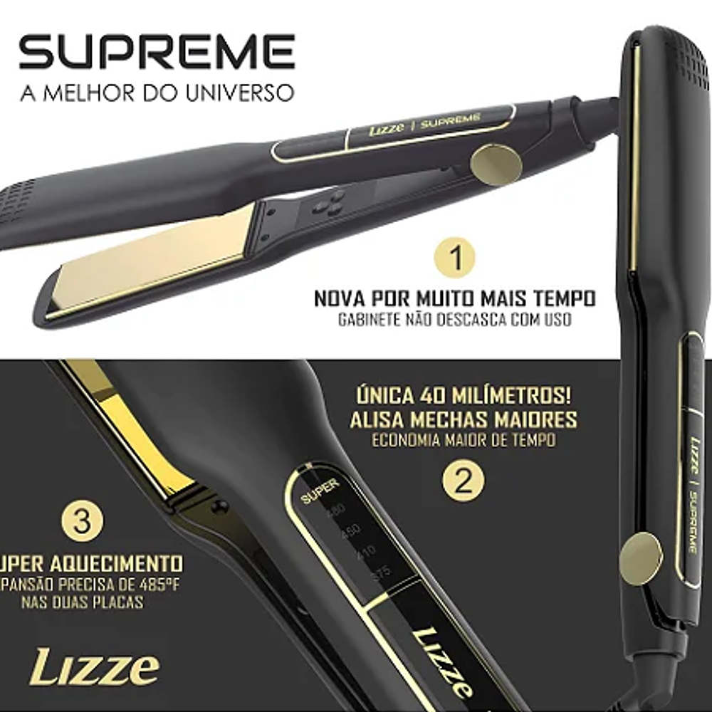 Утюжок LIZZE SUPREME 220V цвет черный