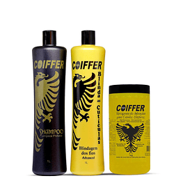 Set aus Nanokunststoff COIFFER BLINDAGEM ADVANCED 1000/1000/1000 ml für Haare