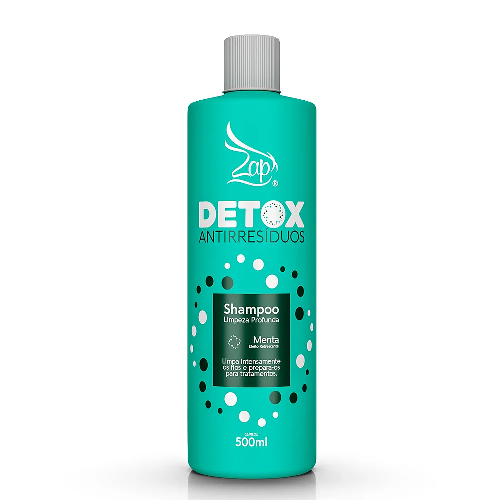 Menthol Shampoo DETOX MENTA 500ML - ZAP COSMÉTICOS