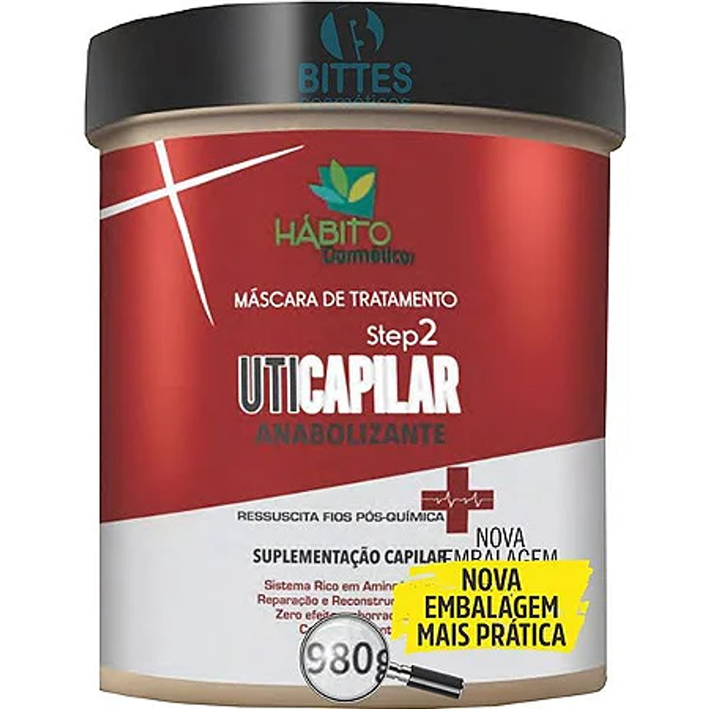 قناع إعادة بناء الشعر SOS UTI CAPILAR من HÁBITO COSMÉTICOS ، 980gr