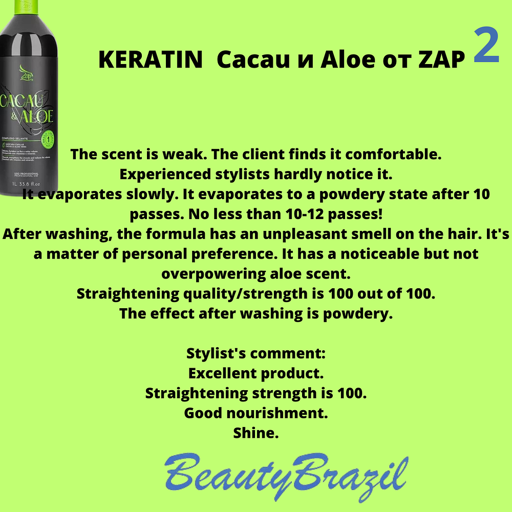 Keratin Cacau and Aloe by ZAP, 1L