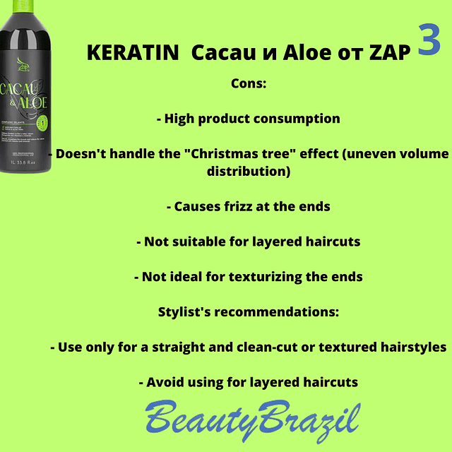 Кератин  Cacau и Aloe от ZAP, 1L