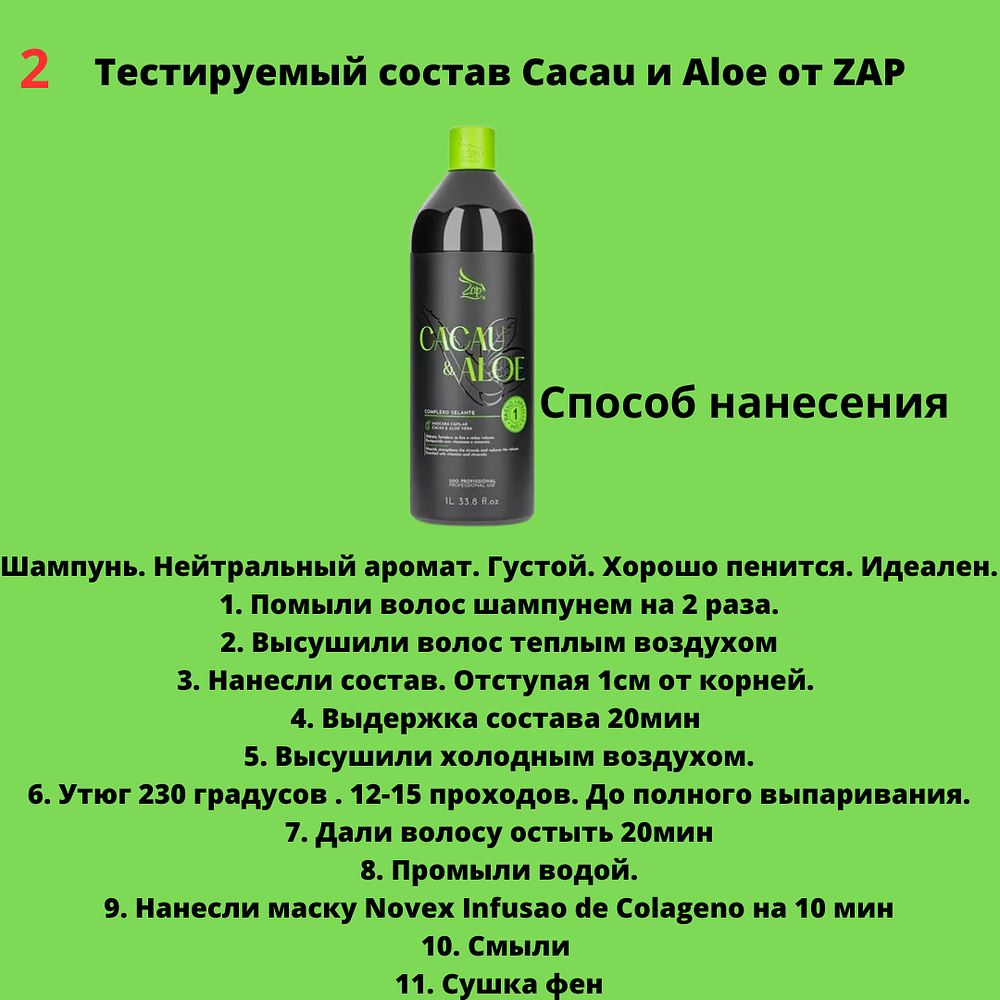 Кератин  Cacau и Aloe от ZAP, 1L