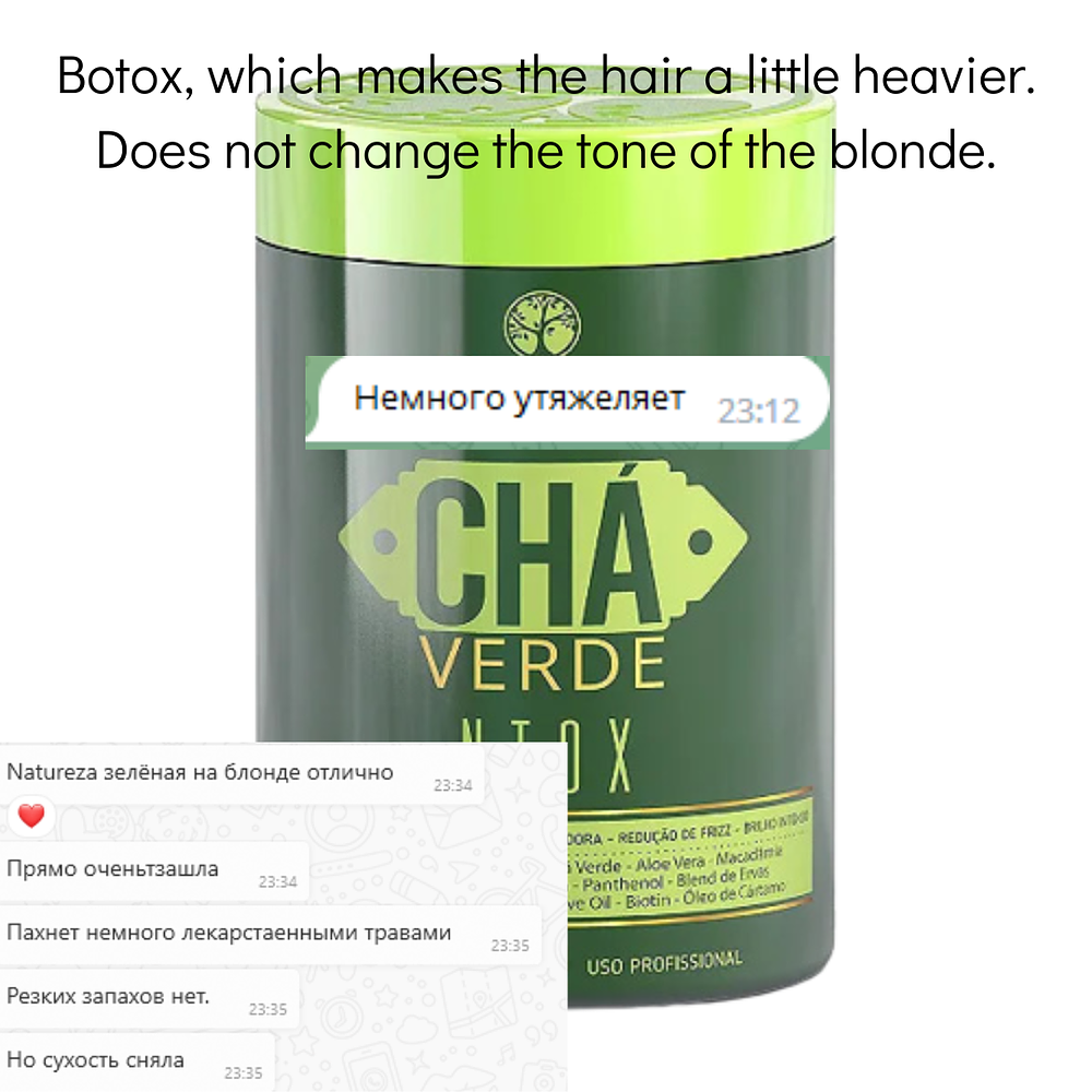 Botox for hair NATUREZA NTOX CHÁ VERDE 1Kg