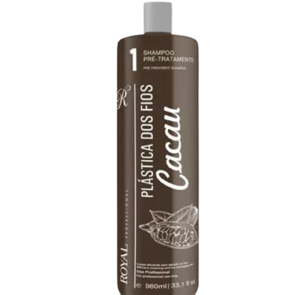 Tiefenreinigendes Shampoo PLASTICA DOS FIOS CACAU von Royal Cosmeticos, 1l