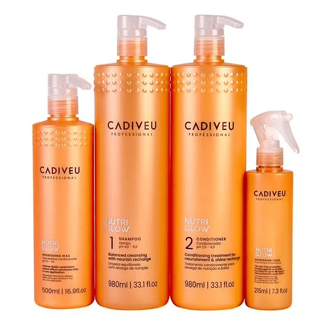 Cadiveu Nutri Glow - Ламинирование волос набор, 980*2 + 500 + 215ml