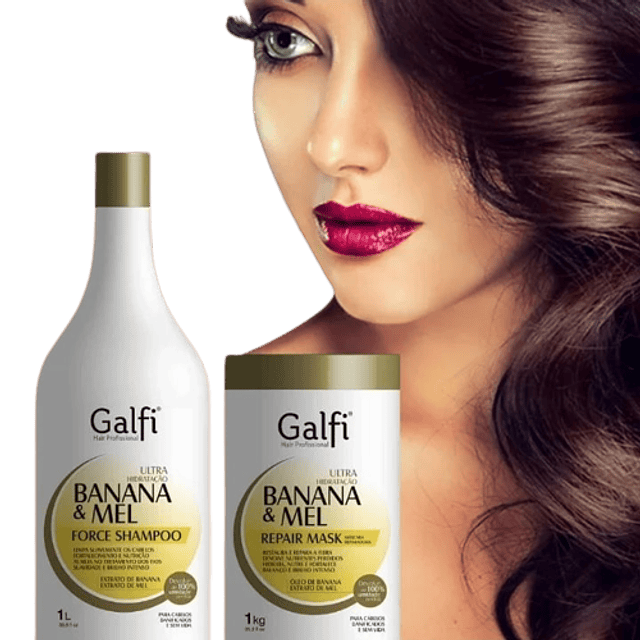 Moisturizing hair set BANANA E MEL from Galfi, 1l*2