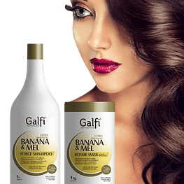 Feuchtigkeitsspendendes Haarset BANANA E MEL von Galfi, 1l*2