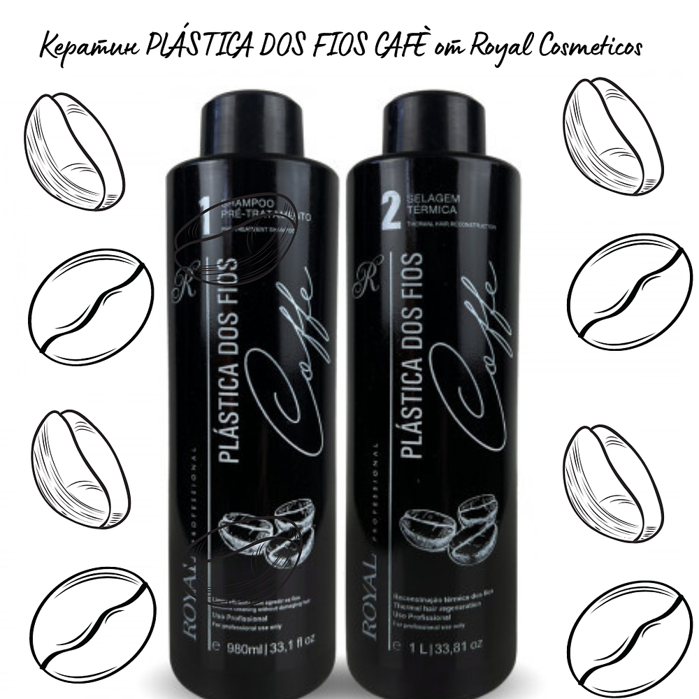 Keratin PLÁSTICA DOS FIOS CAFÈ von Royal Cosmeticos, 1l