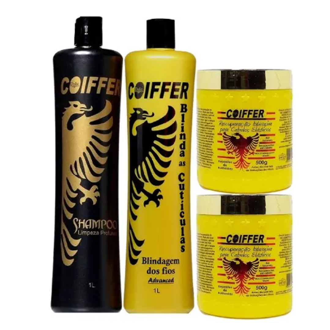 Set aus Nanokunststoff COIFFER BLINDAGEM ADVANCED 1000/1000/1000 ml für Haare 2