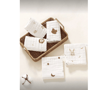 Set de 3 pañales de gasa