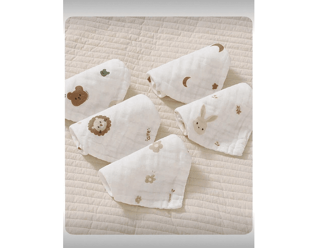 Set de 3 pañales de gasa