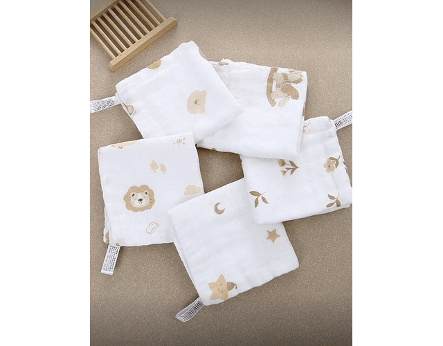 Set de 3 pañales de gasa