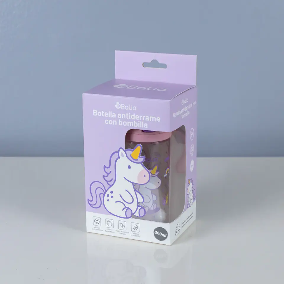 Botella Antiderrame Unicornio 2