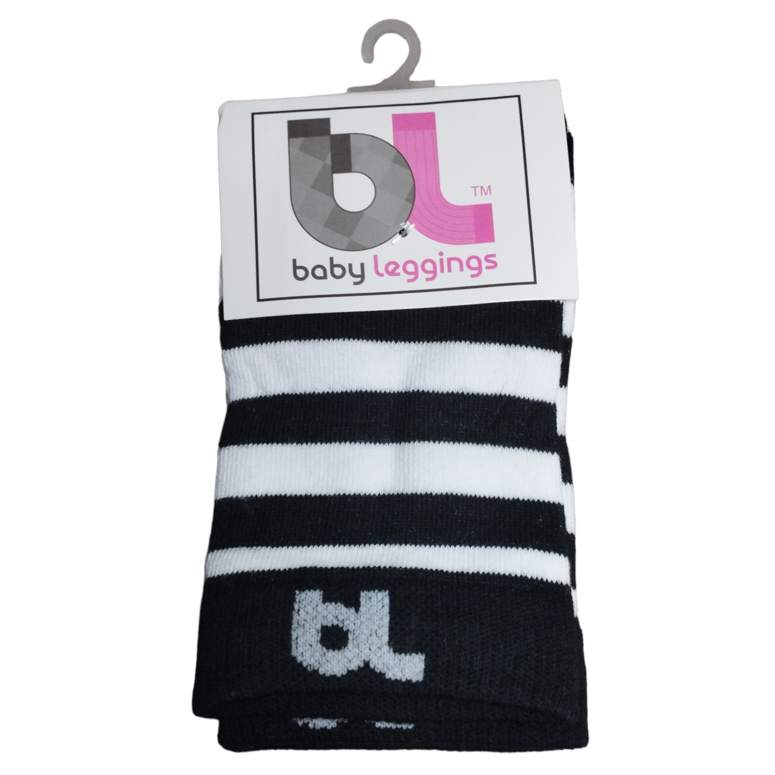 Baby Leggings Negro Rayas corazón