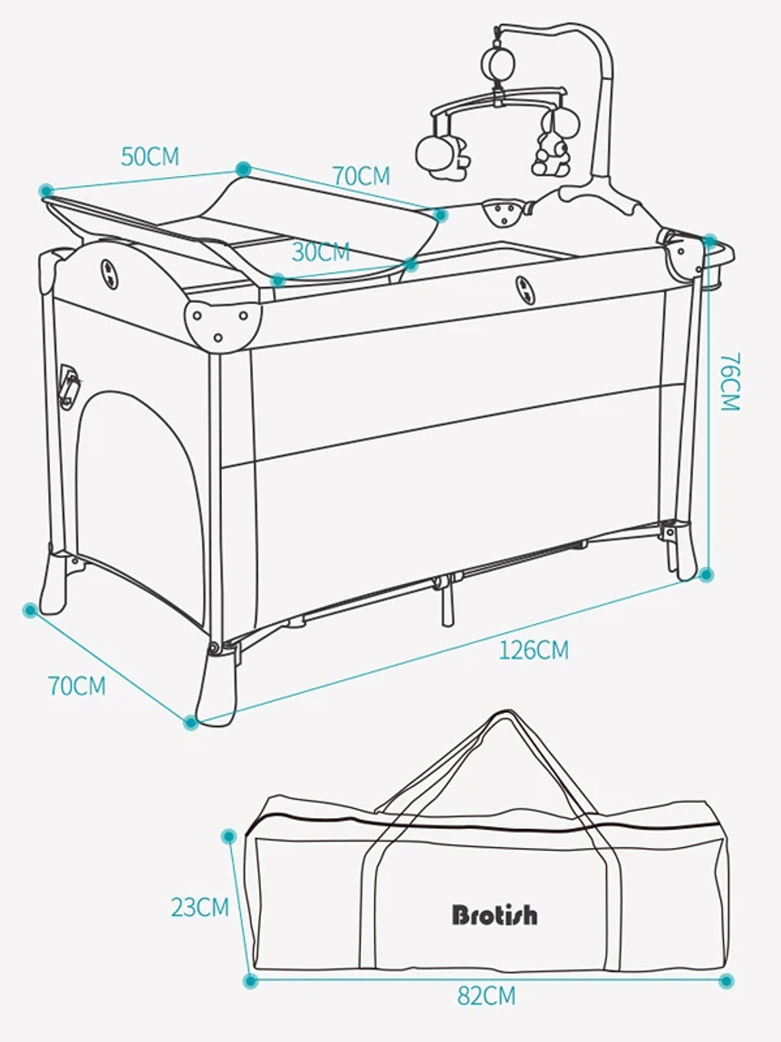 Cuna Multifuncional para Recién Nacido 6