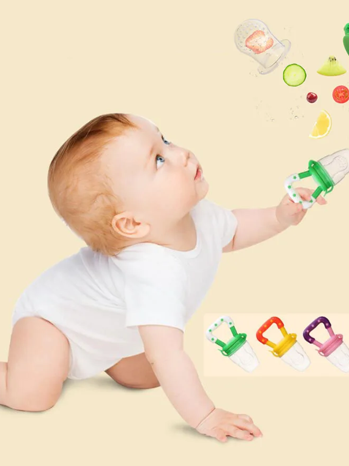 Set de 10 Chupetes Alimentadores de Silicona para Bebés  1