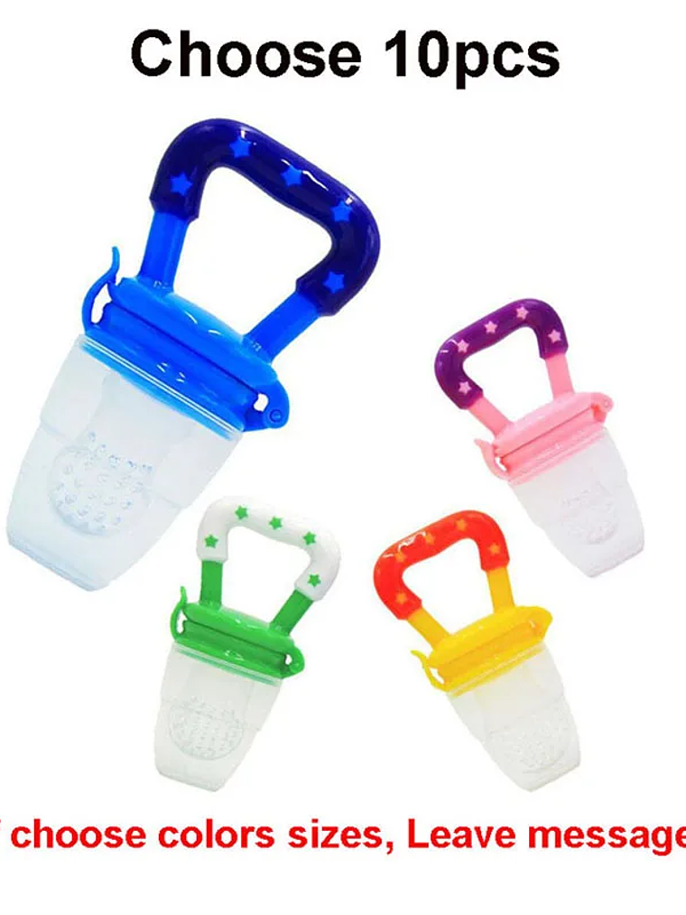 Set de 10 Chupetes Alimentadores de Silicona para Bebés  8