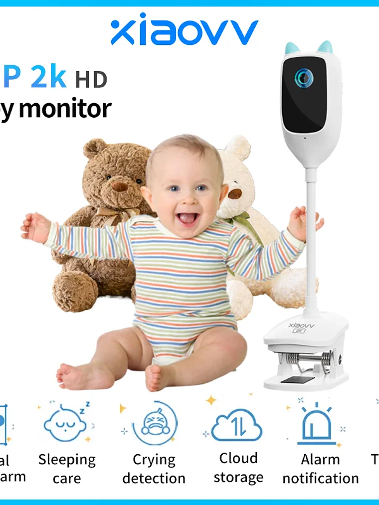 Monitor de Bebé WiFi 2K 1