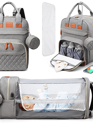 Mochila Maternal 3 en 1 Impermeable