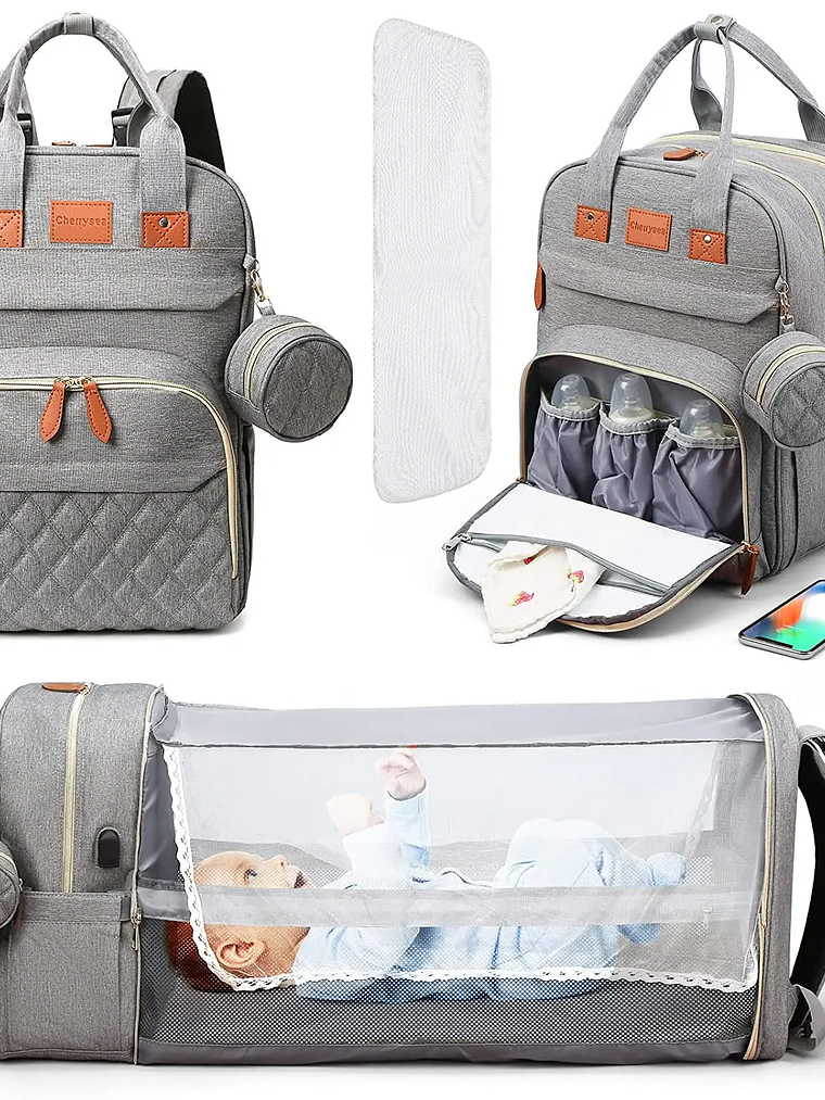 Mochila Maternal 3 en 1 Impermeable 1