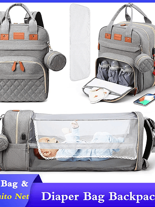 Mochila Maternal 3 en 1 Impermeable