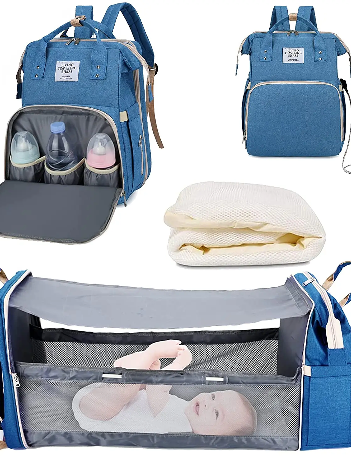 Mochila Maternal 3 en 1 Impermeable 12