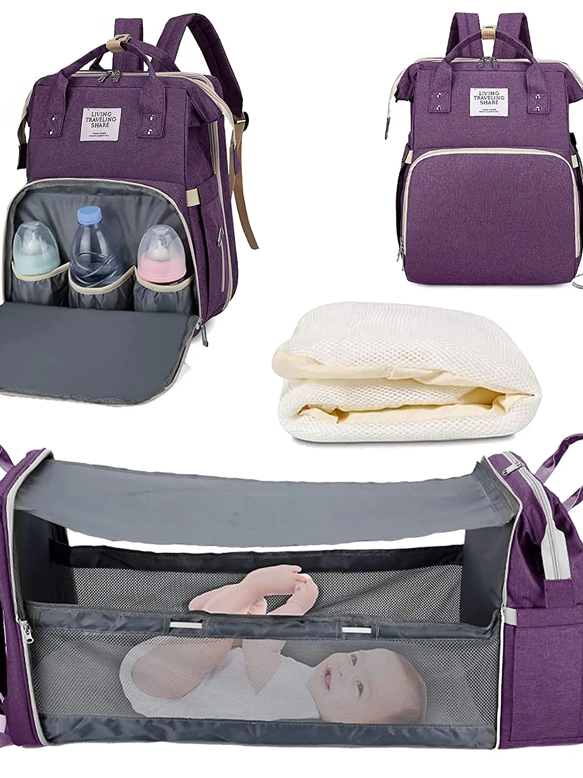 Mochila Maternal 3 en 1 Impermeable 13