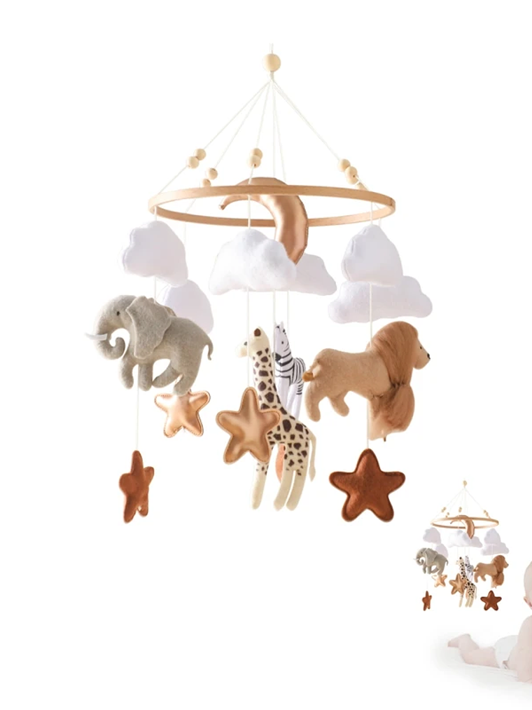 Móvil de Cuna Montessori de Madera 1