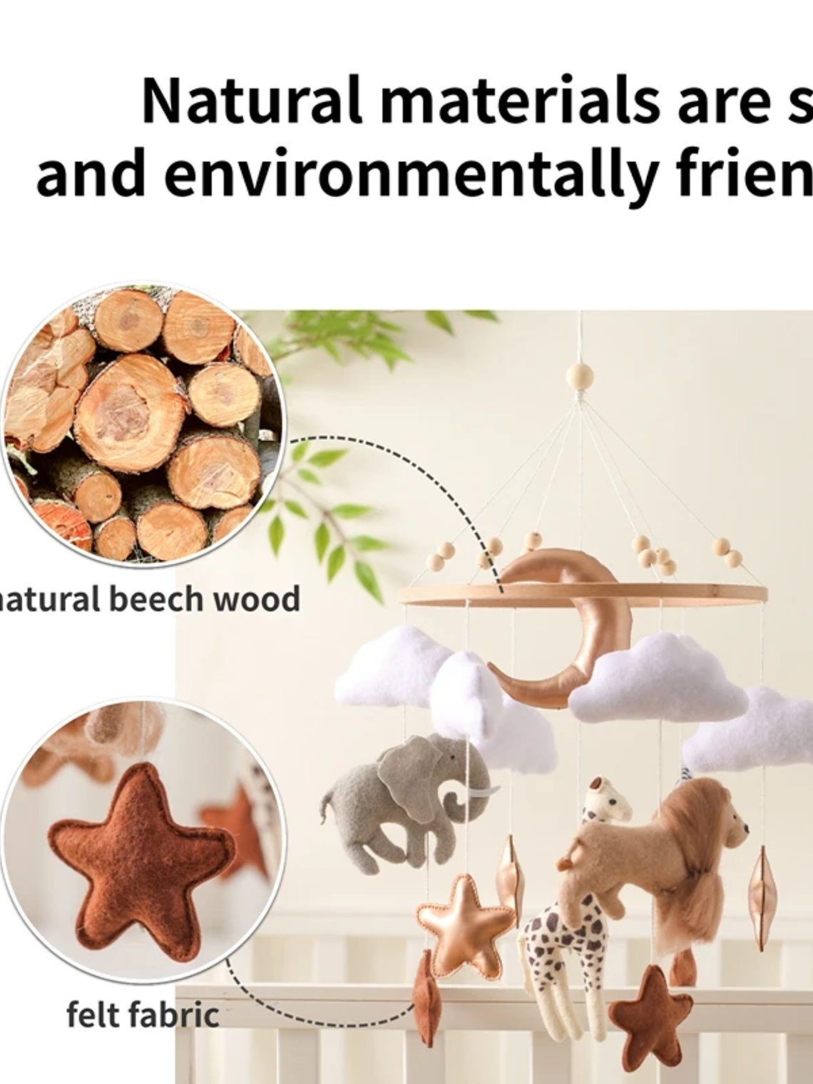 Móvil de Cuna Montessori de Madera 3