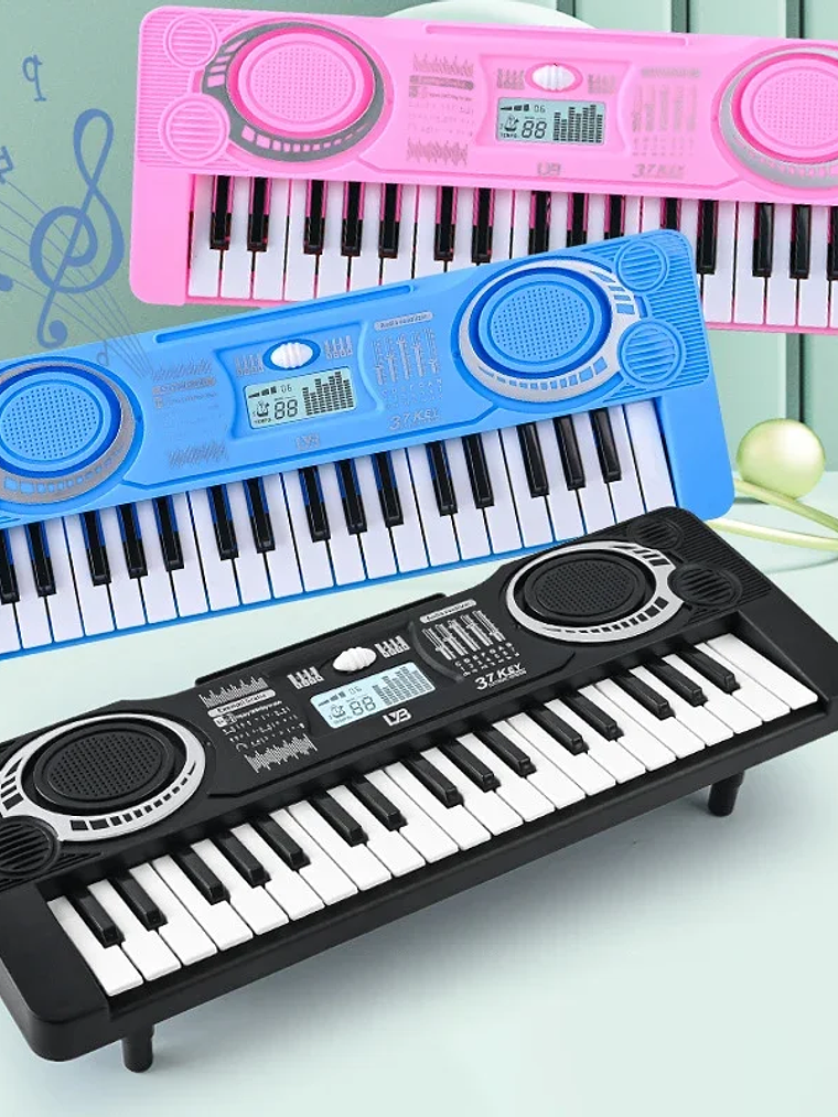 Piano Infantil Electrónico 37 Teclas con Pantalla LED  2
